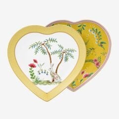 Sarı Porselen Servis Tabağı 21,5 cm