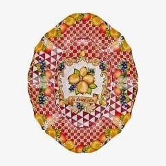 Kırmızı Melamin Meze Tabağı 7 Parça Capri Collection by Chiara Alessi