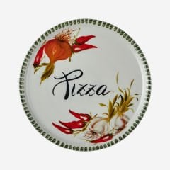 PİZZA TABAGI SARIMSAK DESENLİ 33 CM