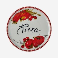PİZZA TABAGI DOMATES DESENLİ 33 CM