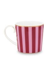 Mug Small Love Birds Medallion Stripes Red-Pink 150ml