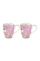 Pembe Porselen Kupa Seti 350 ml