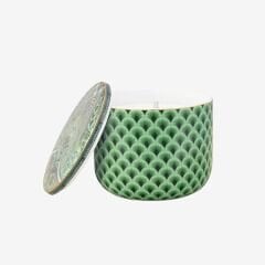 Yeşil Porselen Mum 12 cm