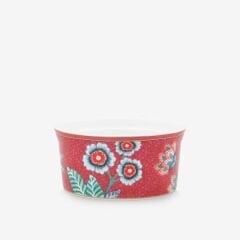 Ramequin Round Flower Festival Dark Pink 8.7x4.3cm