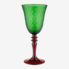 Yeşil Kırmızı Cam Kadeh 270 ml