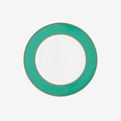 Yeşil Porselen Pasta Tabağı 17 cm