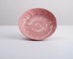 Crystal Mini Tabak Pembe 13 cm