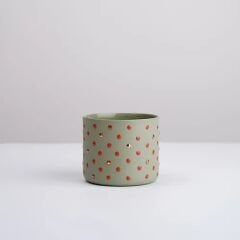 Dot Midi-Yeşil/Nar Çiçeği/Gold