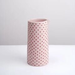 Dot Kulpsuz Sürahi-Pudra/Kırmızı/Gold