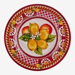 Chiara Alessi Portofino Kırmızı Melamin Yemek Tabağı 28 Cm