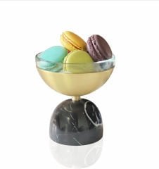 Ola Brass & Marble Bowl