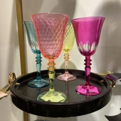 Çift Halkalı Yuvarlak Siyah Mermer Tepsi