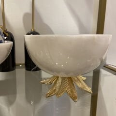 Lotus Mermer Kase 15x7 cm Gold